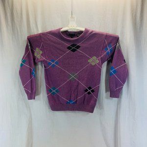 80’s COLOURS Purple Knit Sweater - Men’s XL T